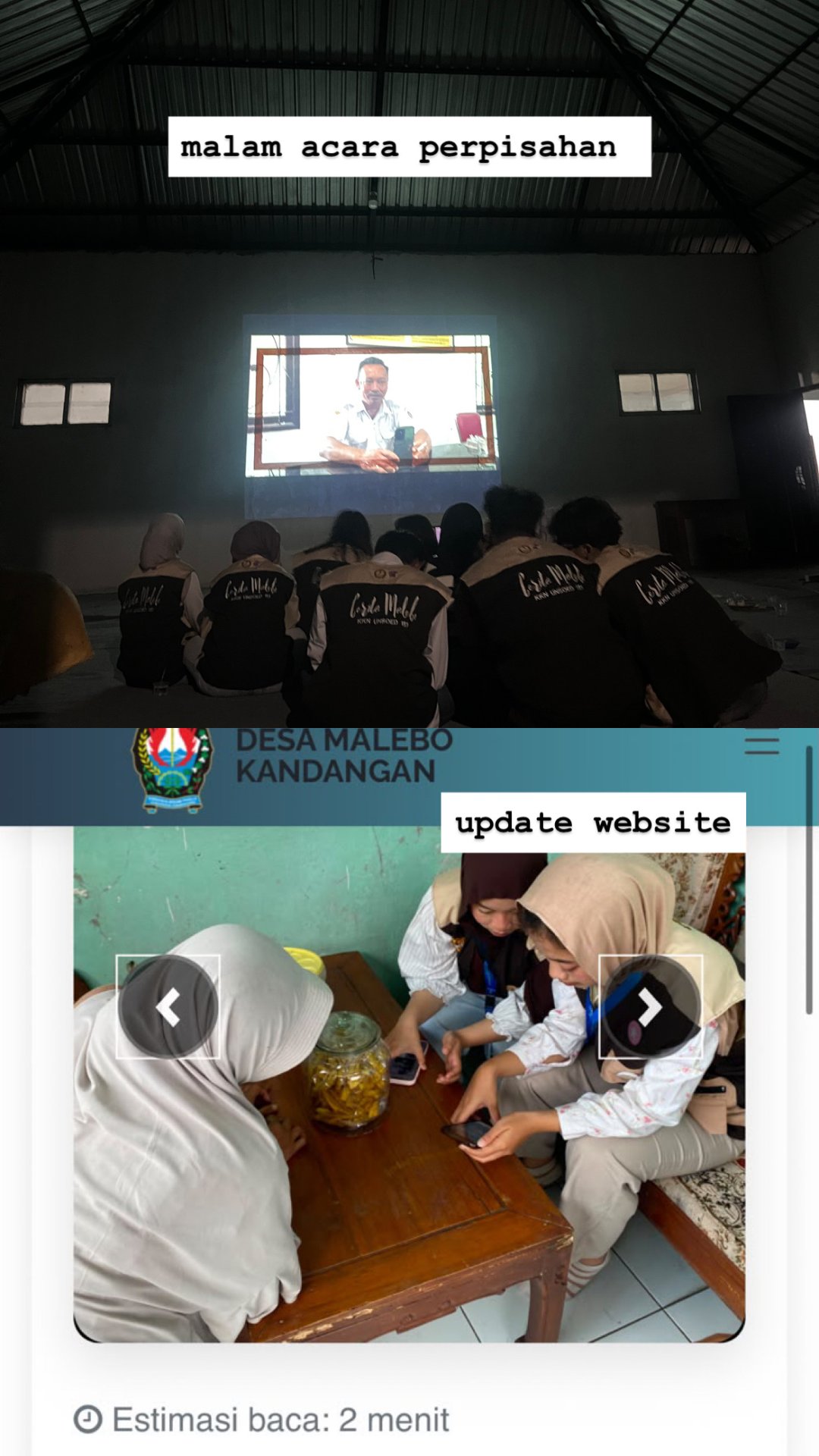 Malam Acara Perpisahan dan Pembaharuan Website