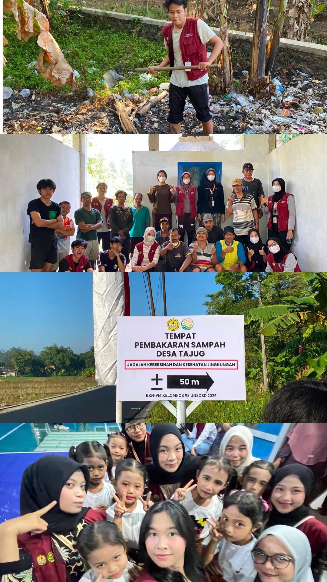 Pemasangan Papan Penunjuk Lokasi TPA, Gerakan Bersih Desa, Edukasi Pemilahan Sampah