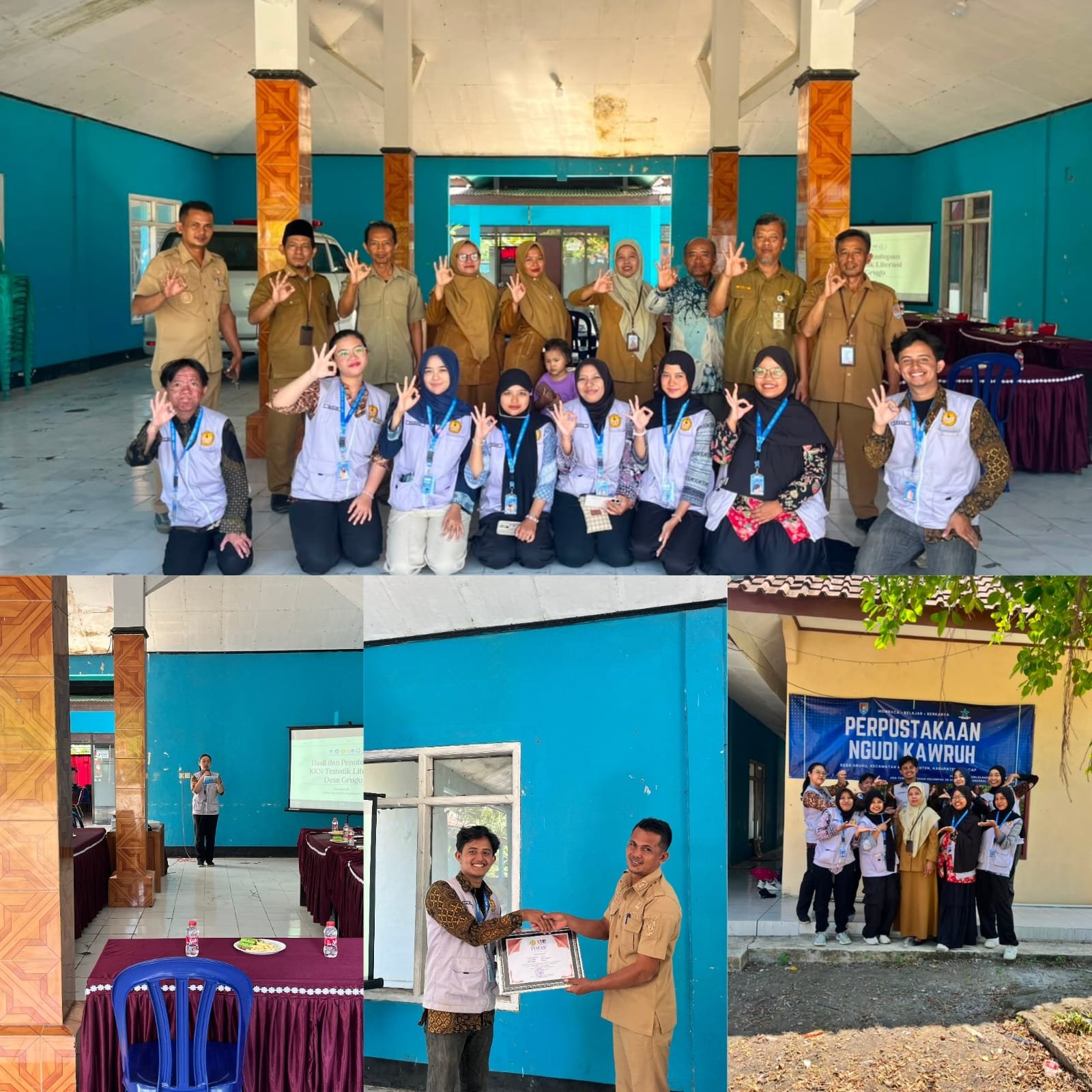 DAY 35 | Momen Penutupan KKN, KKN-L 36 Grugu Tuntaskan Presentasi Hasil dan Evaluasi Program serta Tata Ulang Perpustakaan Desa