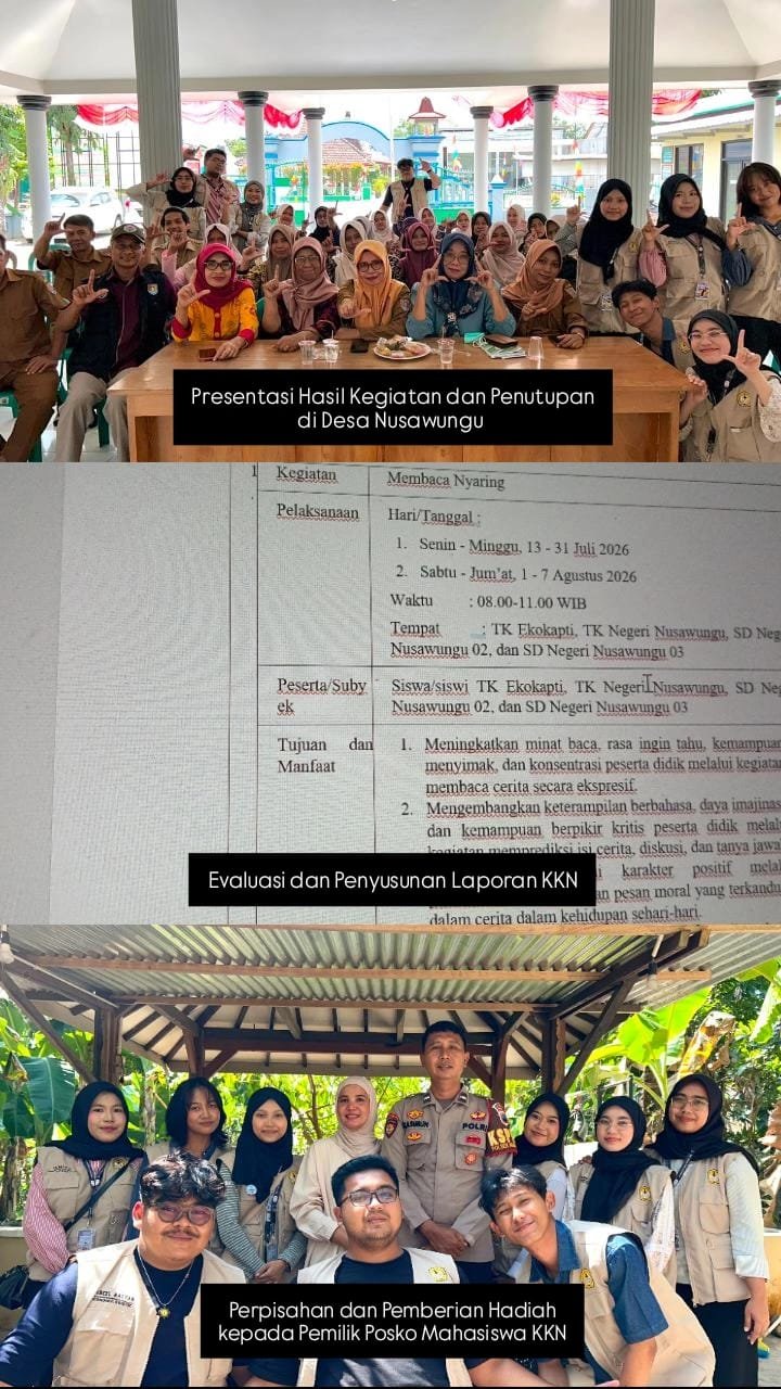 Presentasi Hasil dan Penutupan di Desa, Evaluasi dan Penyusunan Laporan, Amplifikasi Kegiatan KKN, Perpisahan dengan Pemilik Posko Mahasiswa KKN