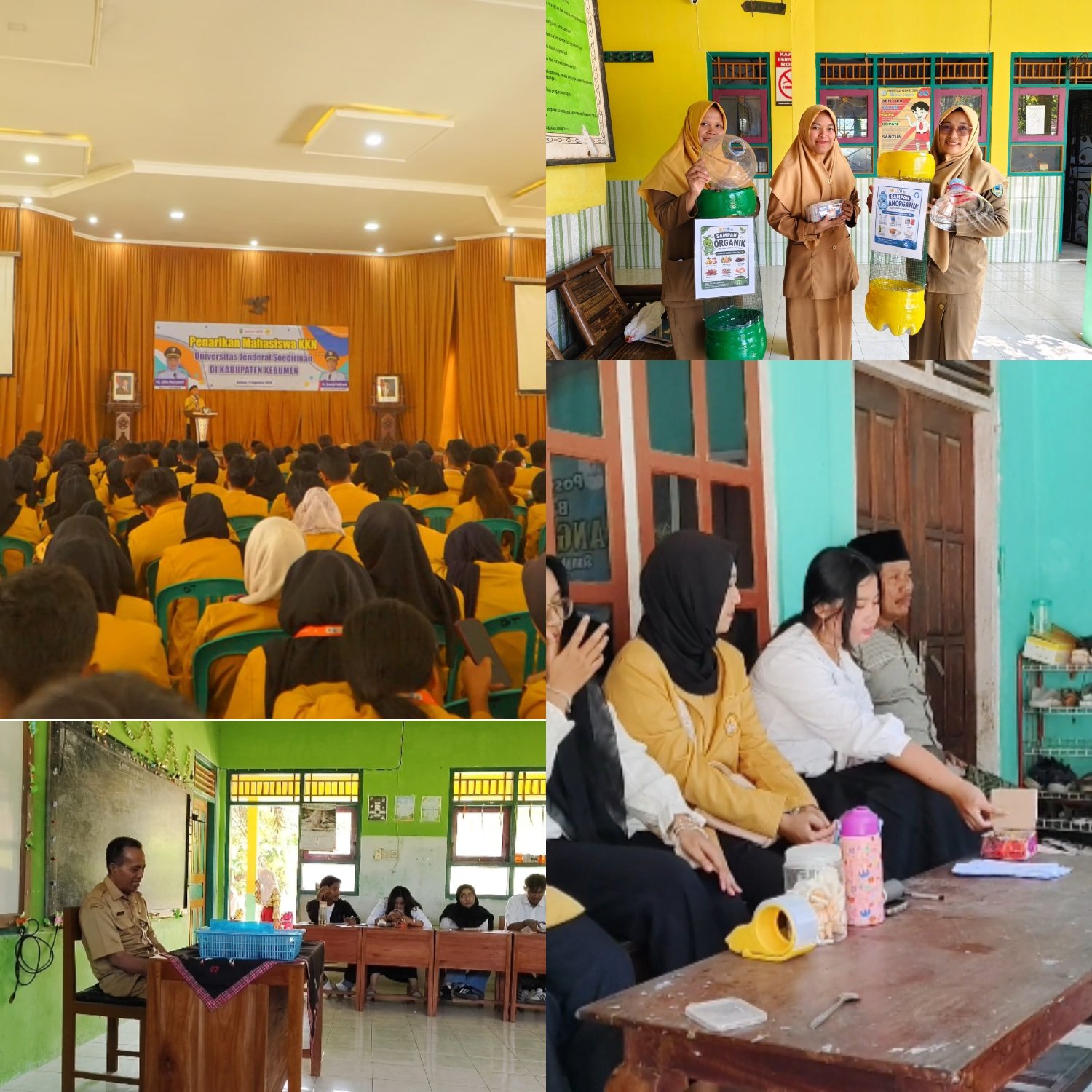 Penarikan Mahasiswa KKN Unsoed Kebumen, Penyerahan Tempat Sampah, Sowan ke Para Sesepuh Desa Puliharjo, dan Sowan Pamitan ke SD Negeri 1 Puliharjo dan SD Negeri 2 Puliharjo