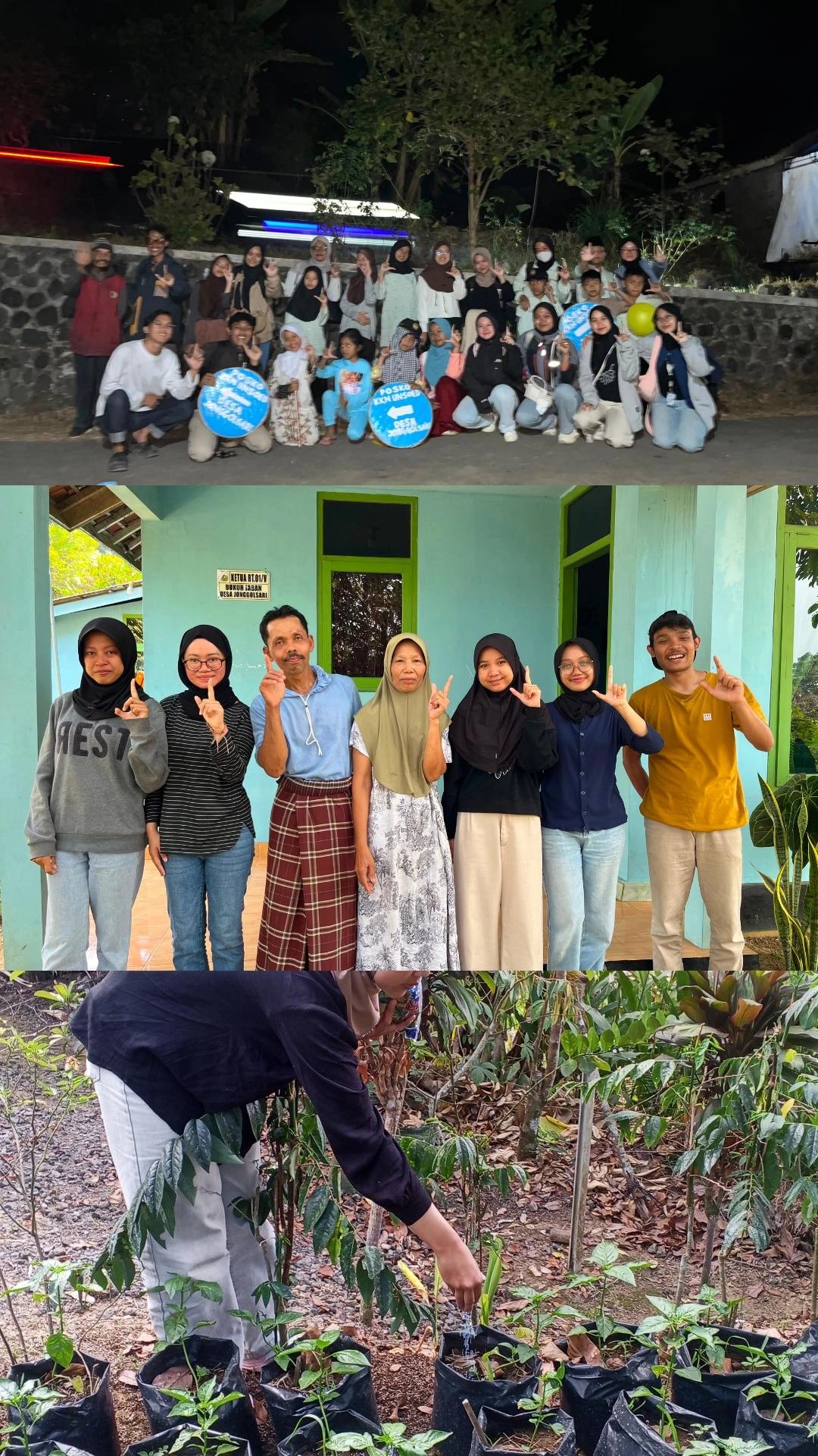 Perpisahan kkn bersama warga dan pengecakan tanaman cabai bidang lingkungan