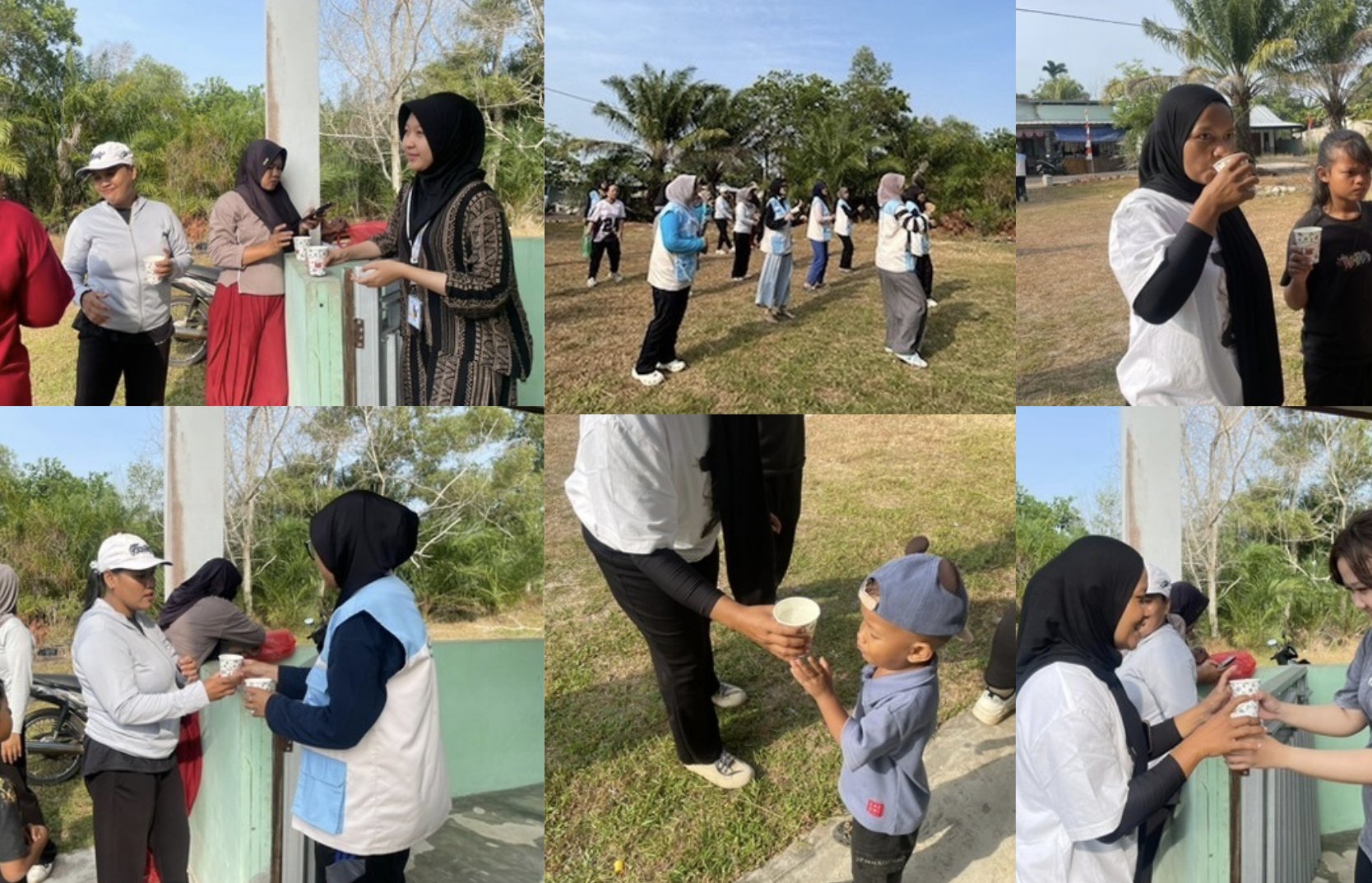 Senam Dan Minum Susu Gratis di Dusun Ganse