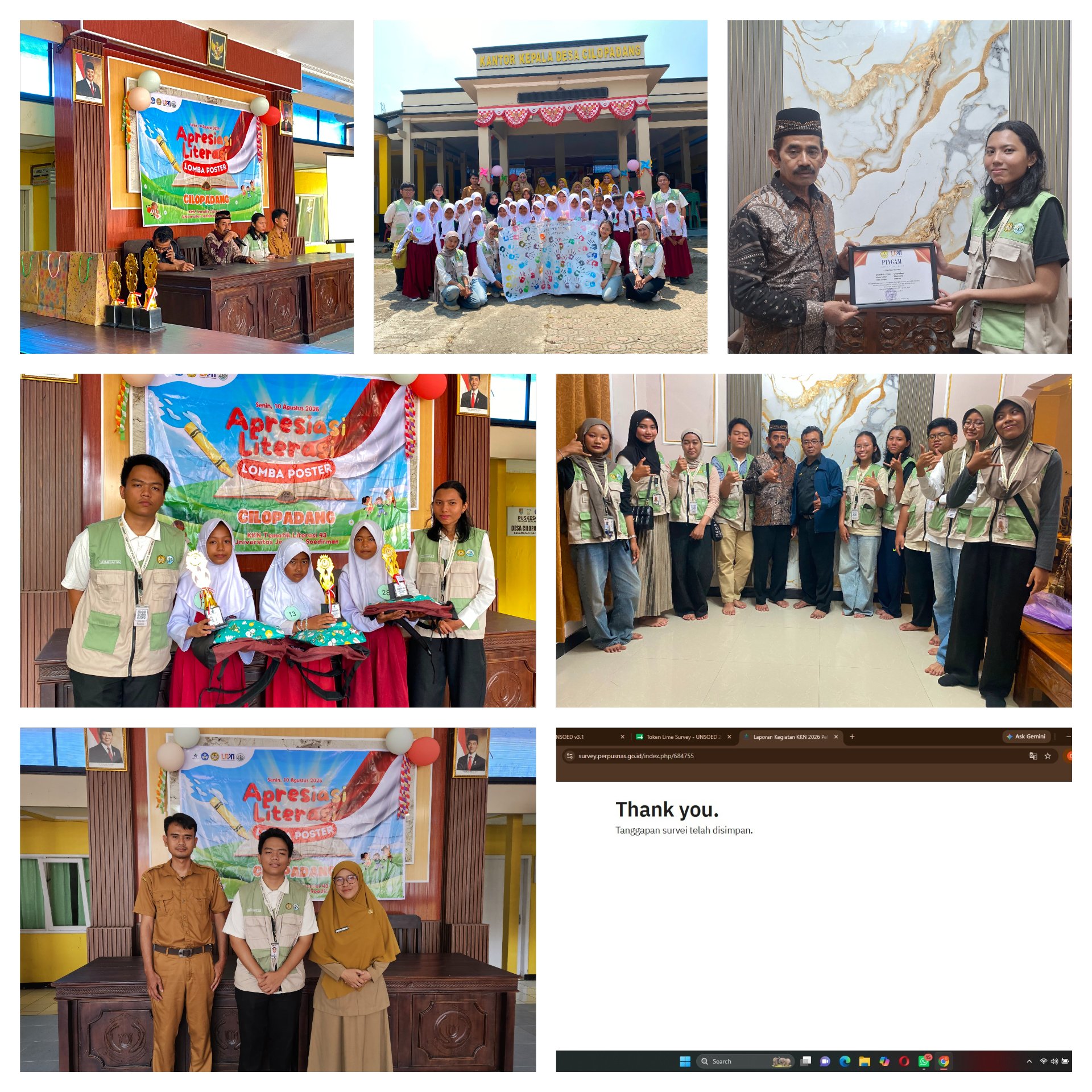 Puncak Acara Apresiasi Literasi Lomba Poster dan Presentasi Akhir Kepada Bapak Kepala Desa Cilopadang