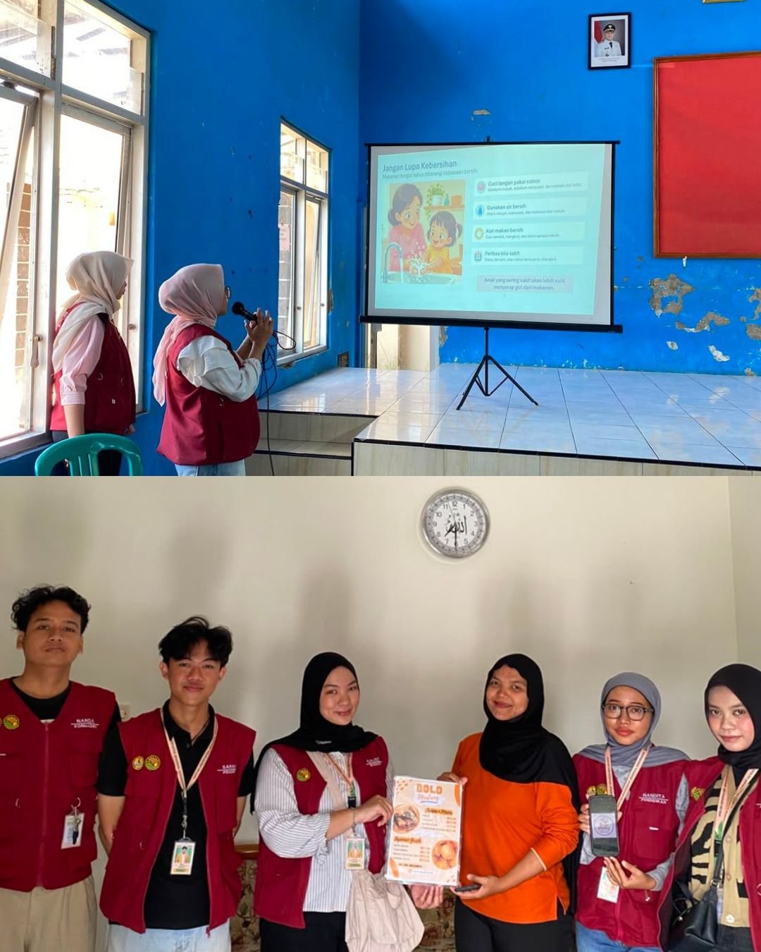 Edukasi Stunting dan Isi Piringku, Pembuatan Qris, Pembuatan Titik Gmaps, Piket Rutin