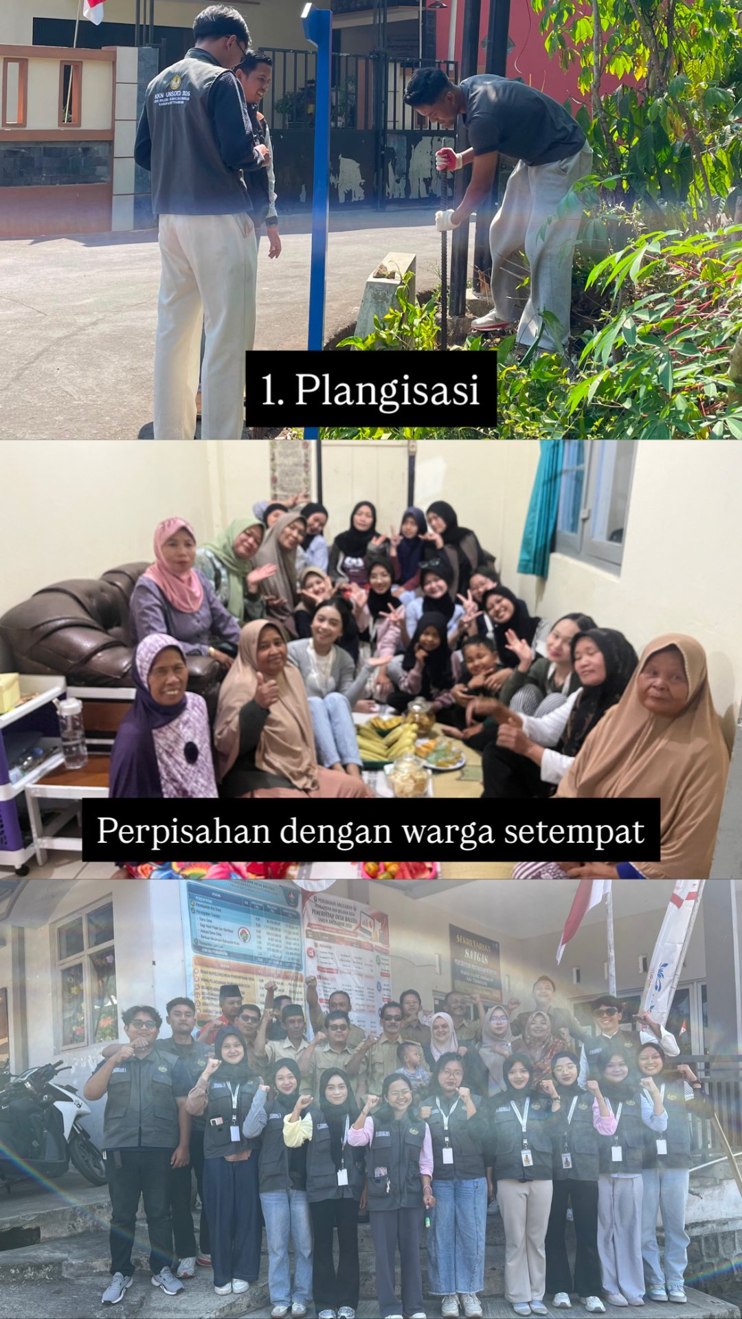 Plangisasi, Perpisahan dengan Perangkat Desa dan Warga Setempat