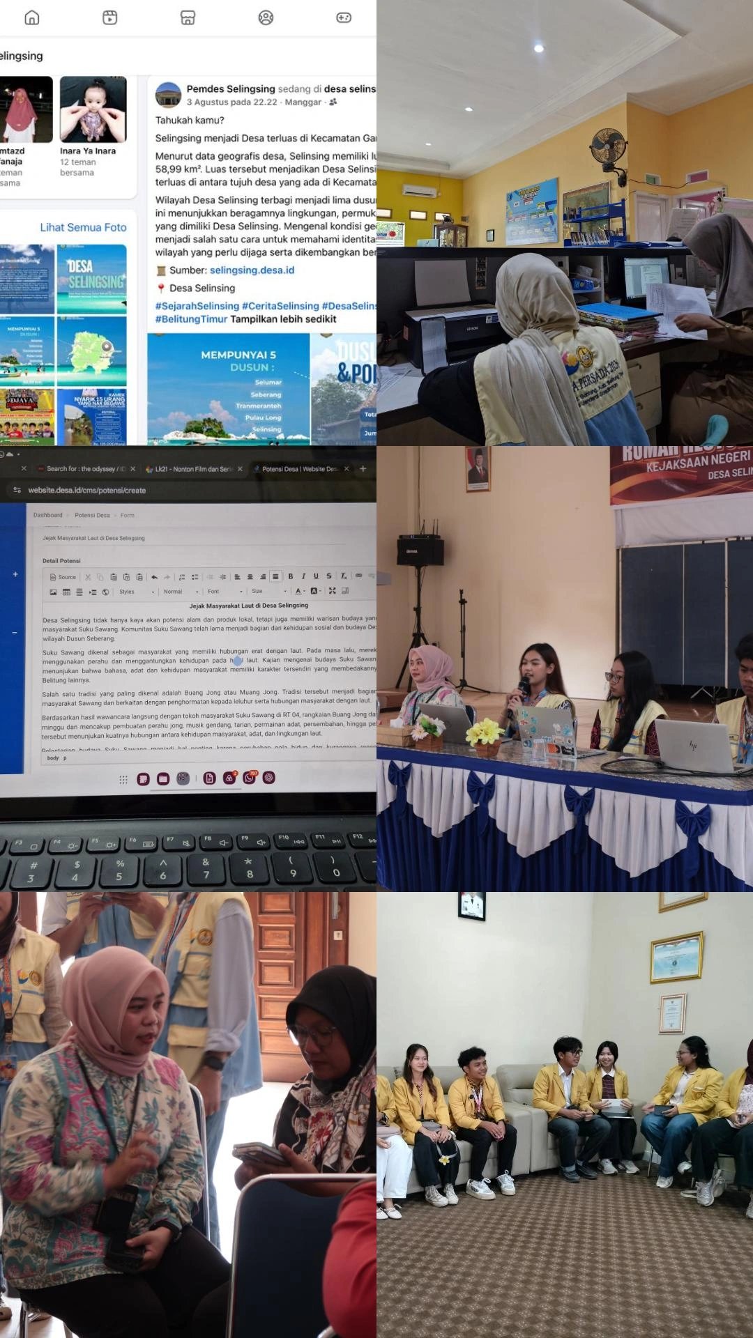 Penarikan Mahasiswa di BAPPERIDA, Sosialisasi Digitalisasi UMKM, Sosialisasi Pembuatan NIB, Digitalisasi Profil dan Data Desa, Pengembangan Website dan Media Informasi, SADESA,