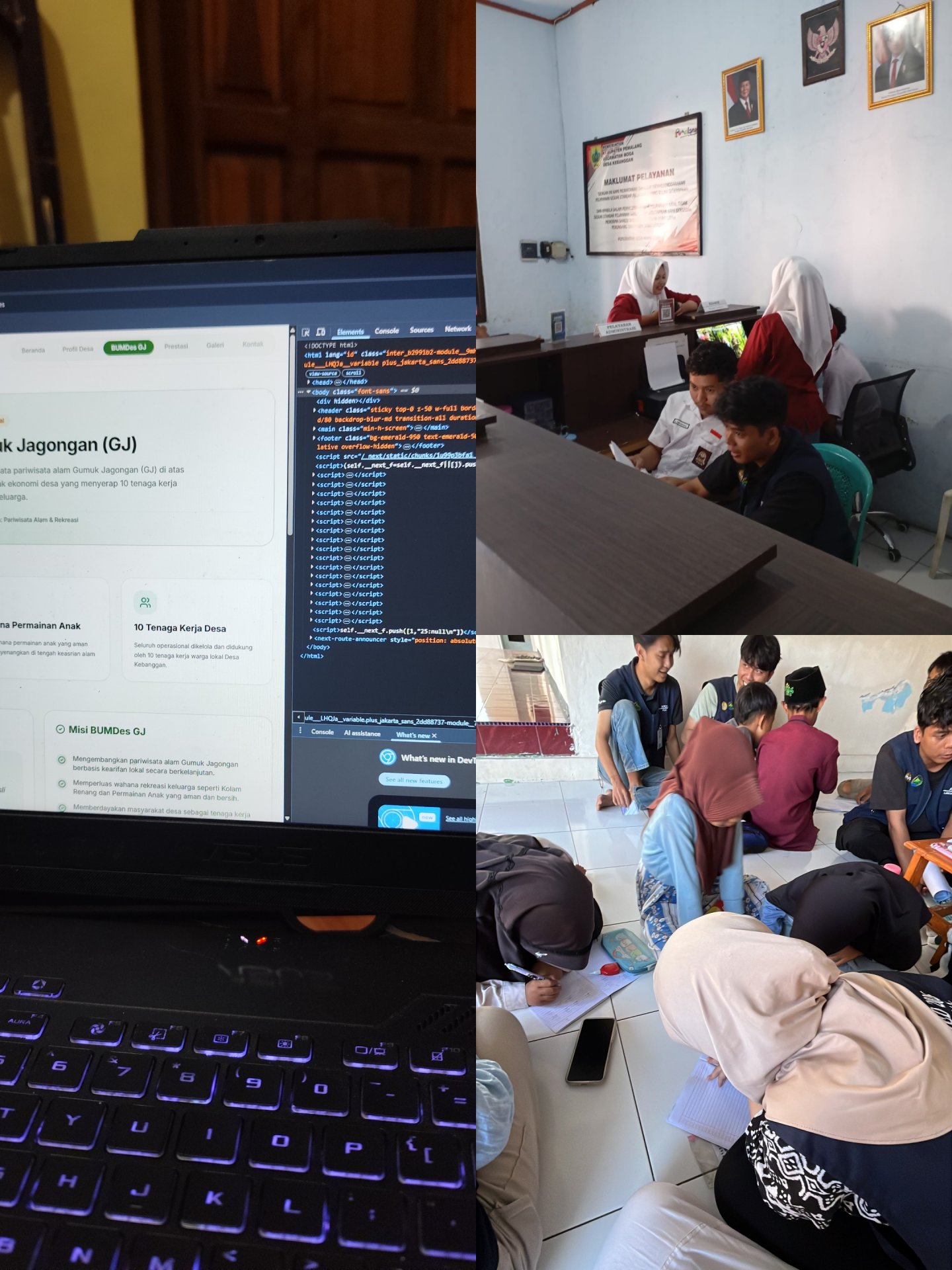 Piket Balai Desa, Tahap Penyelesaian (Finishing) Pembuatan Website, dan Rumah Belajar Desa