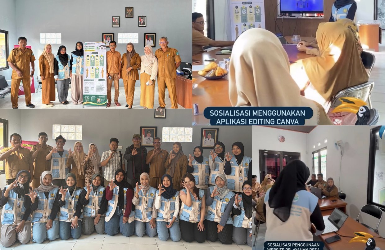 Kedatangan DPL ke Kantor desa dan Posko , Sosialisasi Penggunaan Website Pelayanan Desa