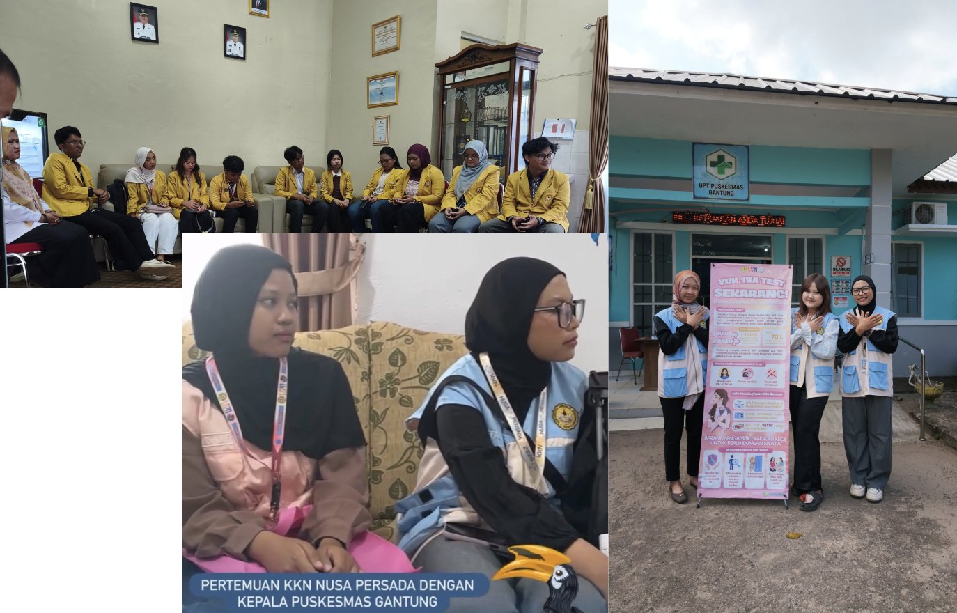 Kunjungan Ke Puskesmas dan Penyerahan Standing Banner IVA Test